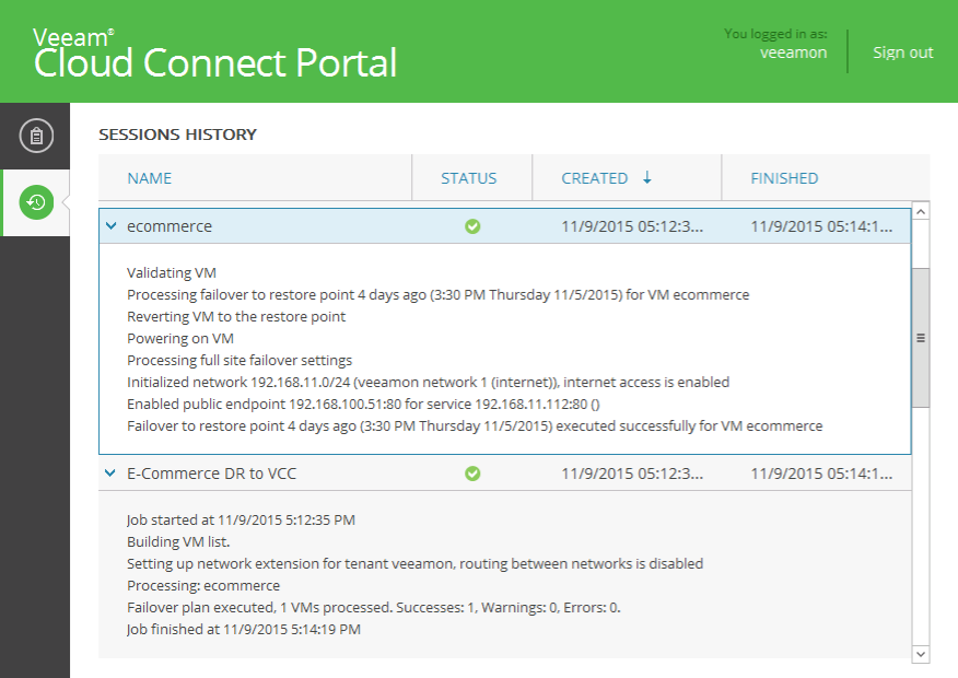 Failover plan using a non-public IP