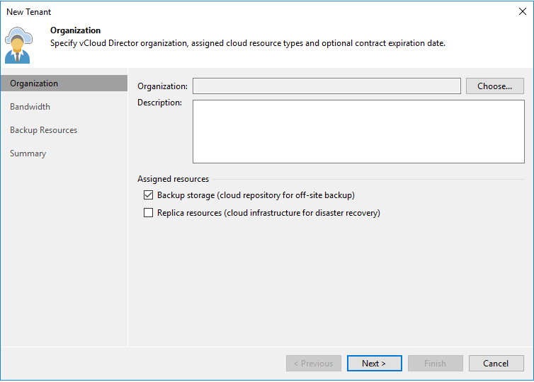 vCloud Director tenant creation