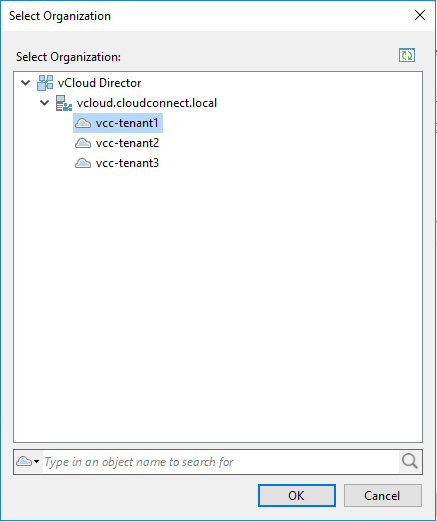 Select vCloud Organization