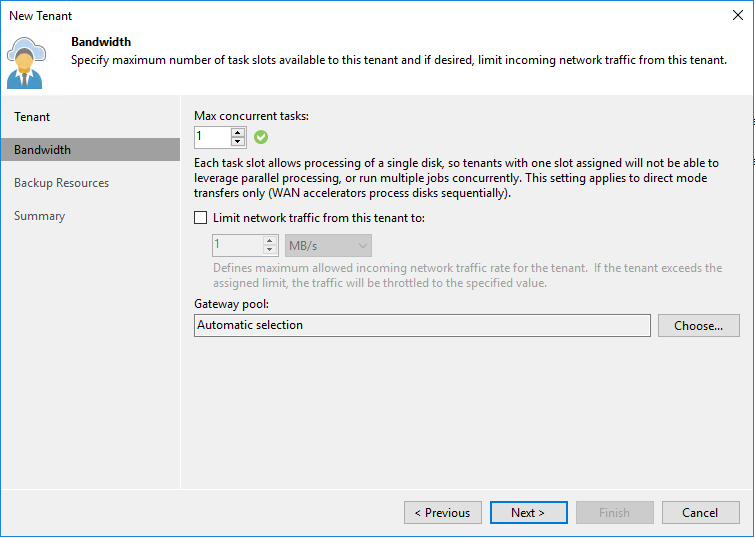 Specify connection limits