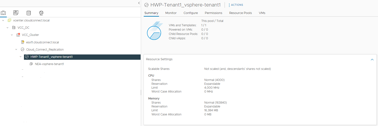 Hardware Plan resource pool