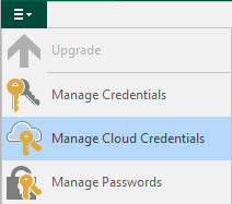 Manage Cloud credentials