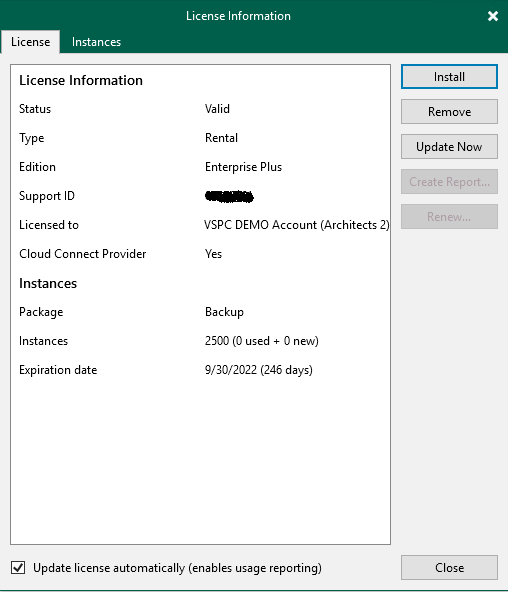 veeam license