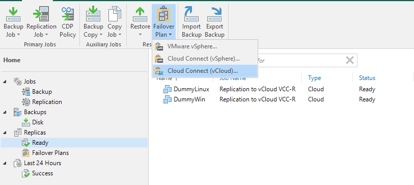 6.7 Cloud Director failover plans - Veeam Cloud Connect 11 Reference  Architecture